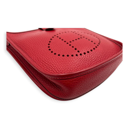 Evelyne TPM Red Crossbody Bag in Clemence, Palladium hardware