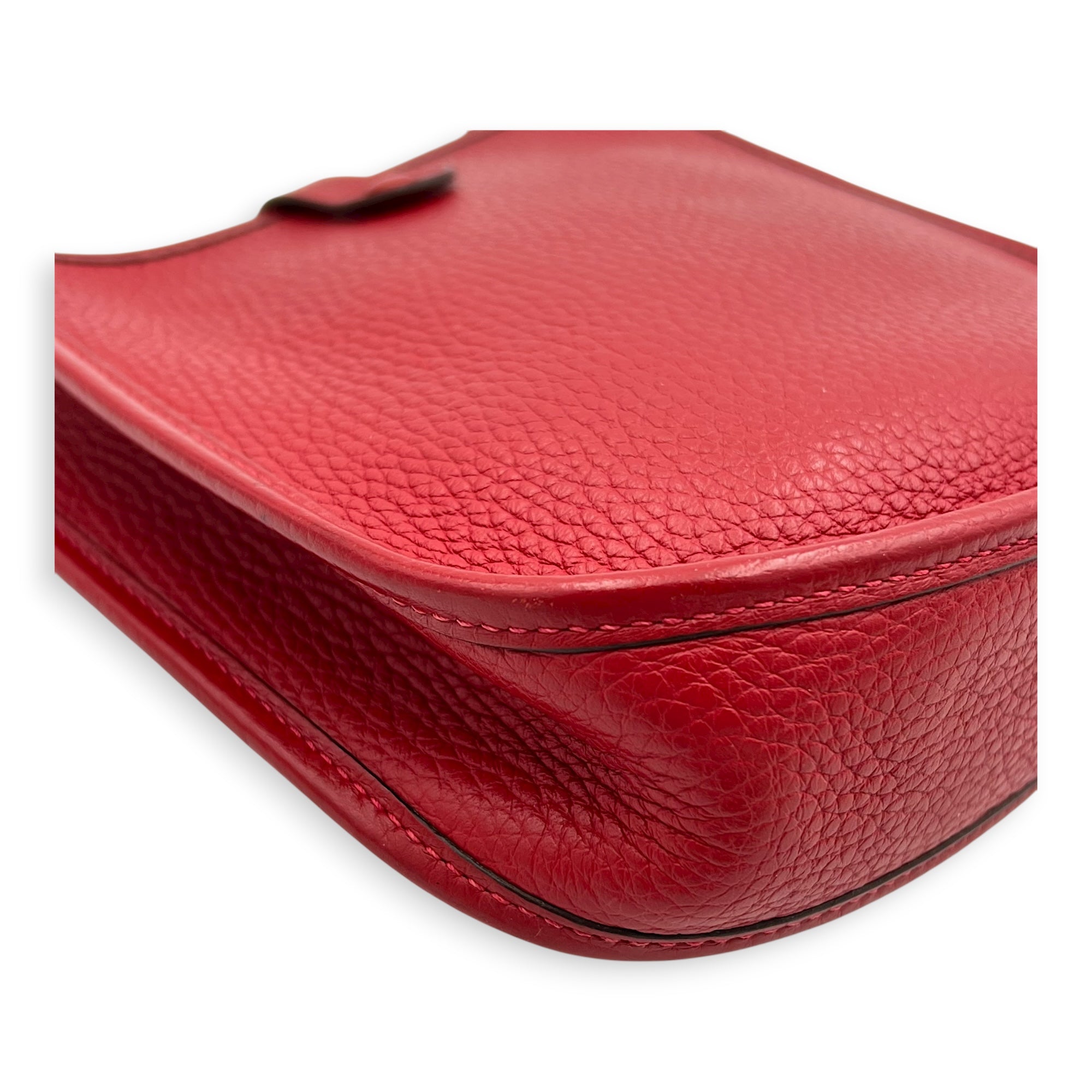 Evelyne TPM Red Crossbody Bag in Clemence, Palladium hardware