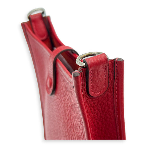Evelyne TPM Red Crossbody Bag in Clemence, Palladium hardware