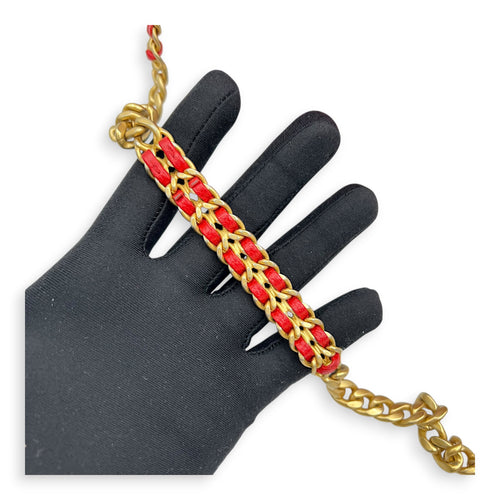 CC Quilted Shoulder Bag Red in Caviar Leather, Gold hardware