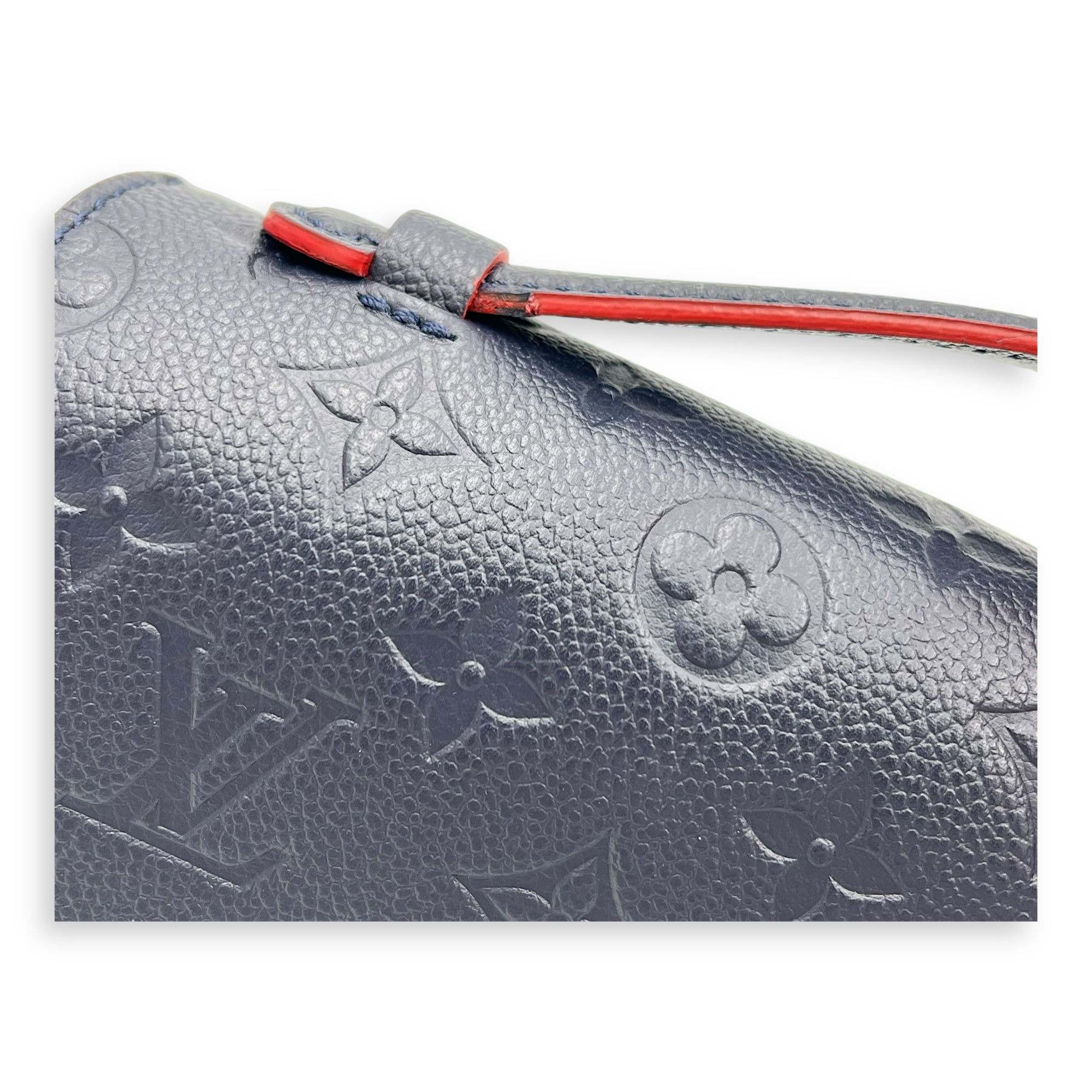 Metis Crossbody Bag Blue in Empreinte Leather, Gold hardware