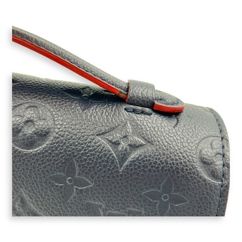 Metis Crossbody Bag Blue in Empreinte Leather, Gold hardware