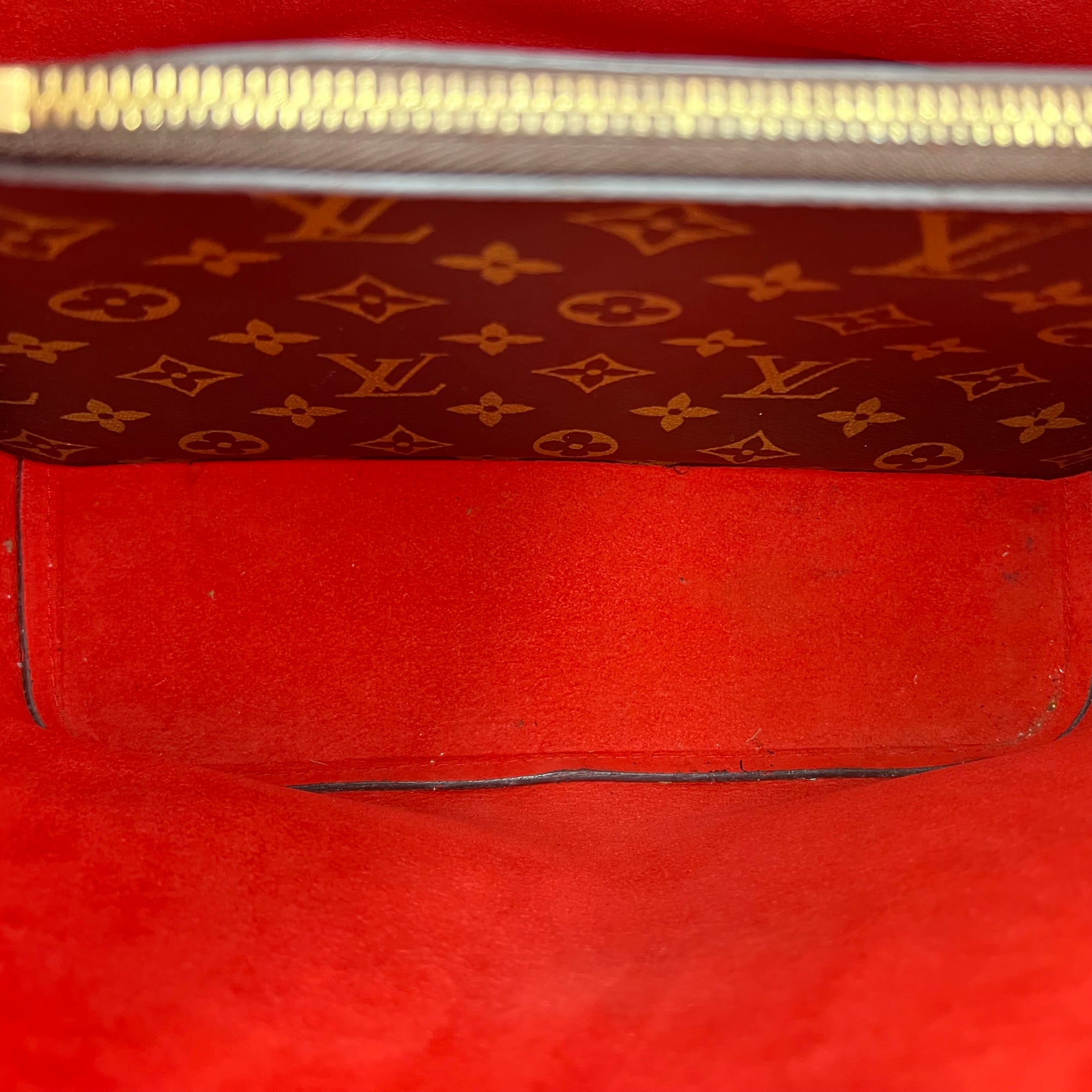 NeoNoe MM Brown Bucket Bag in Monogram Coated Canvas, Gold hardware