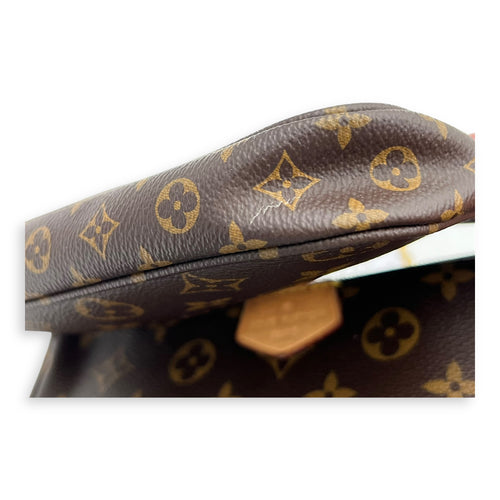 Multi-Pochette Accessoires Crossbody Bag Brown in Monogram Coated Canvas, Gold hardware