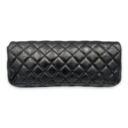 2.55 Grey Clutch in Calfskin, Black hardware