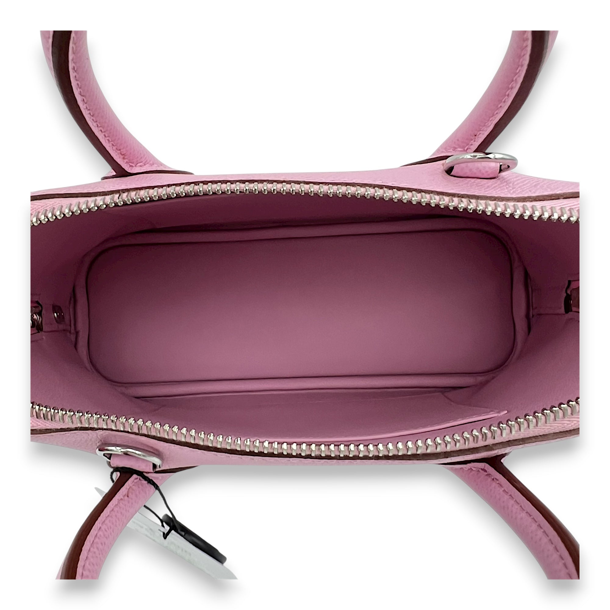 Bolide 25 Mauve Sylvestre Top Handle Bag in Epsom, Palladium hardware
