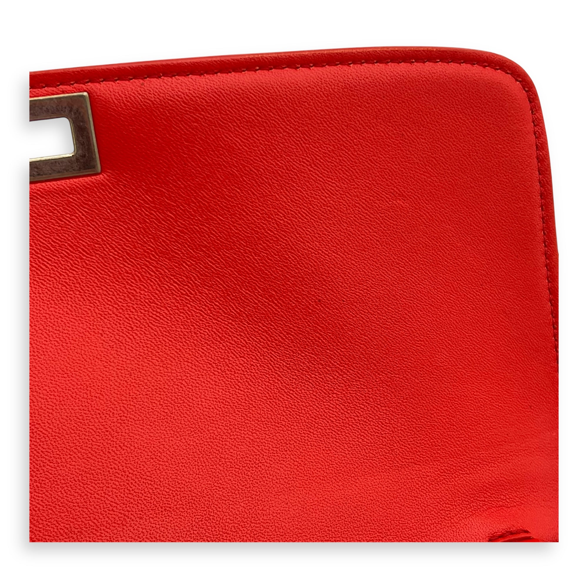 Box Medium Red Shoulder Bag in Patent Leather, Silver hardware