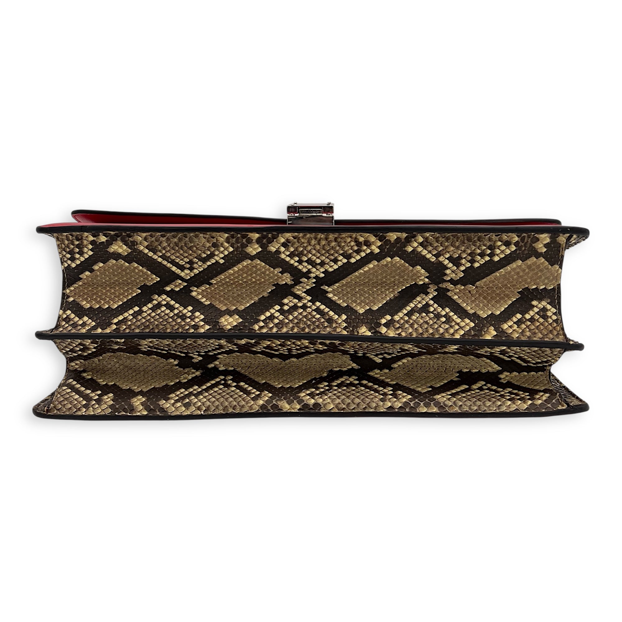 Medium Case Shoulder Bag Red in Calfskin, Silver hardware