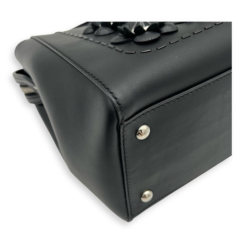 DotCom Top Handle Bag Black in Calfskin, Silver hardware