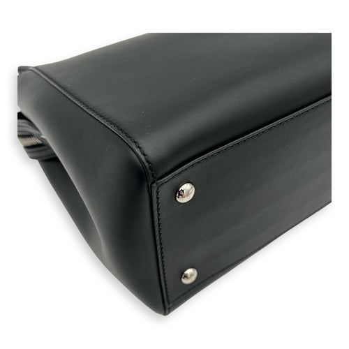 DotCom Top Handle Bag Black in Calfskin, Silver hardware