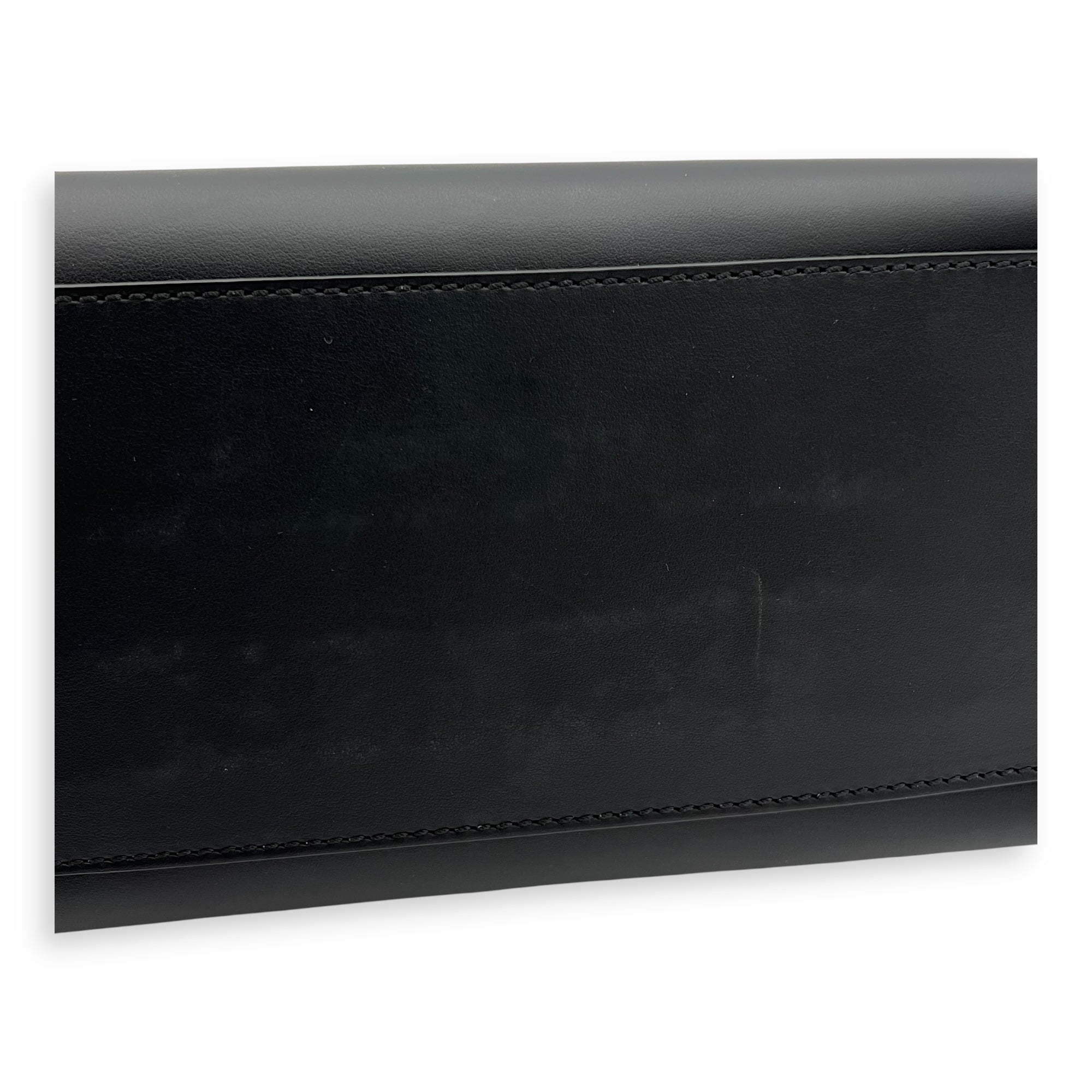 DotCom Top Handle Bag Black in Calfskin, Silver hardware