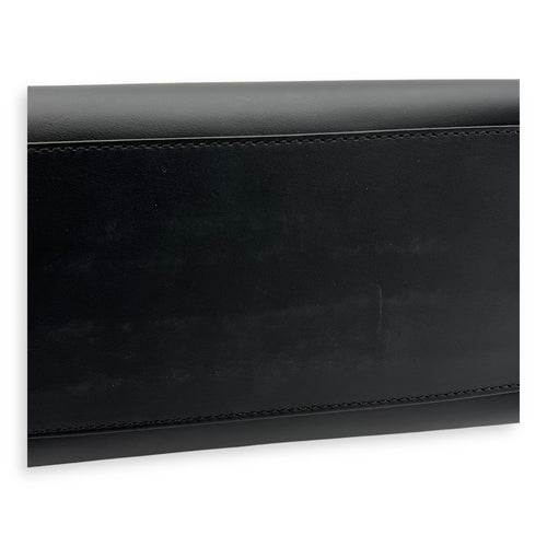 DotCom Top Handle Bag Black in Calfskin, Silver hardware