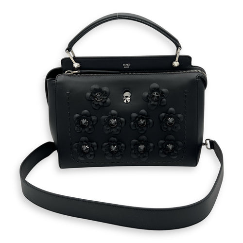 DotCom Top Handle Bag Black in Calfskin, Silver hardware