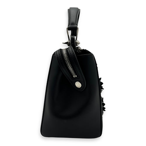 DotCom Top Handle Bag Black in Calfskin, Silver hardware