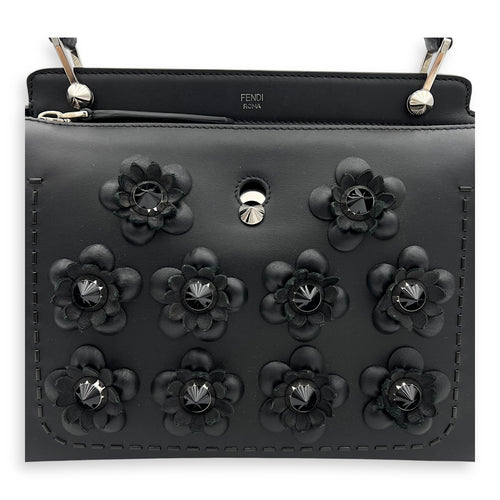 DotCom Top Handle Bag Black in Calfskin, Silver hardware