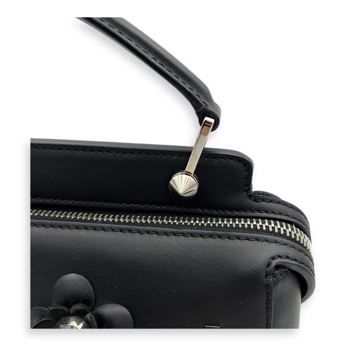 DotCom Top Handle Bag Black in Calfskin, Silver hardware