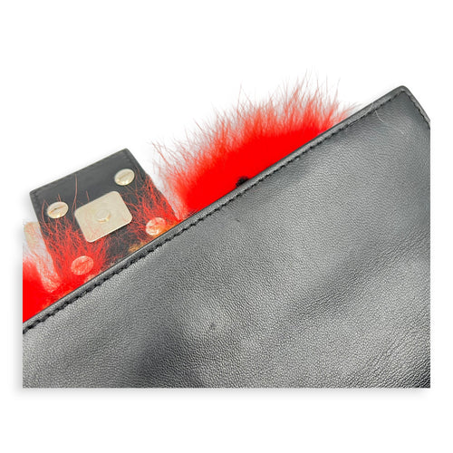 Baguette Shoulder Bag Multi-colour in Shearling, Silver hardware