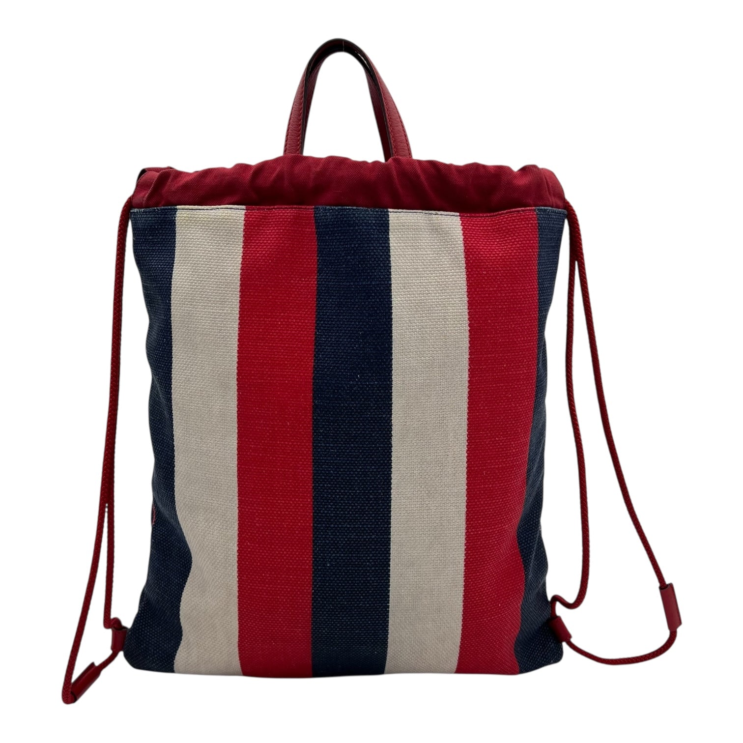 Web Sherry Line Drawstring Backpack Multi-colour in Canvas, Gold hardware