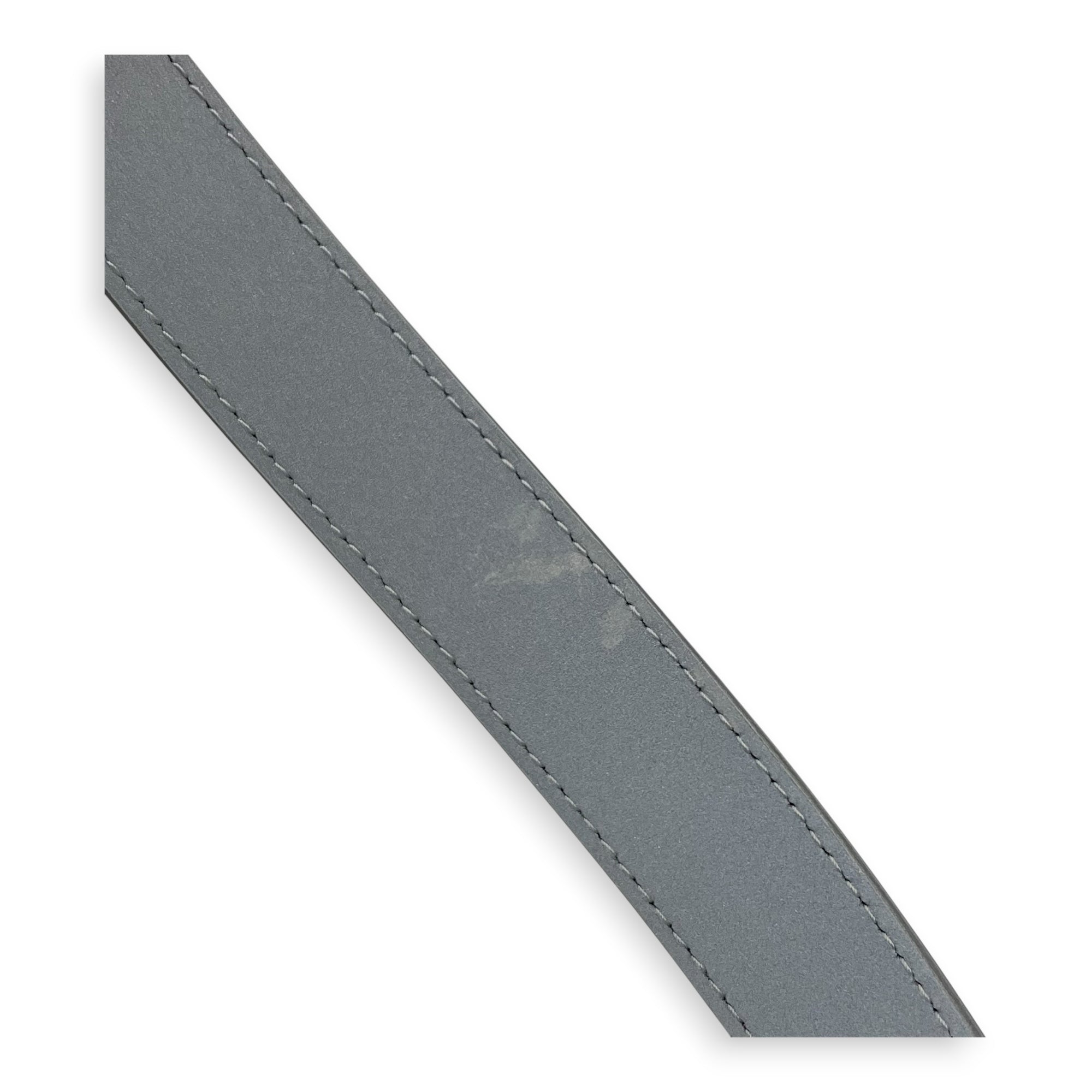 Cannage Messenger Grey in Fabric, Silver hardware