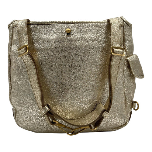 Besace Rive Gauche Messenger Gold in Calfskin, Gold hardware