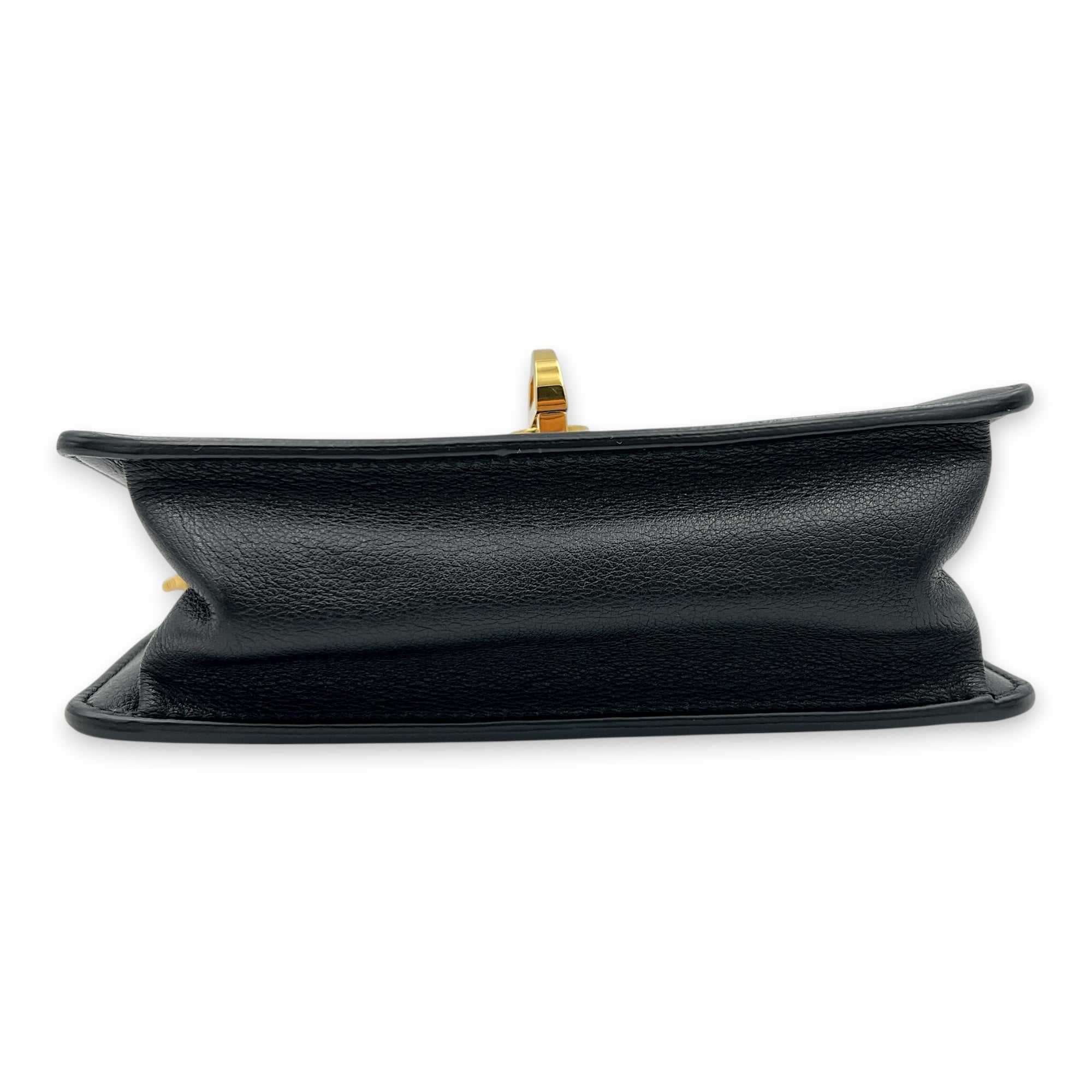 Cest Dior Crossbody Bag Black in Calfskin, Gold hardware