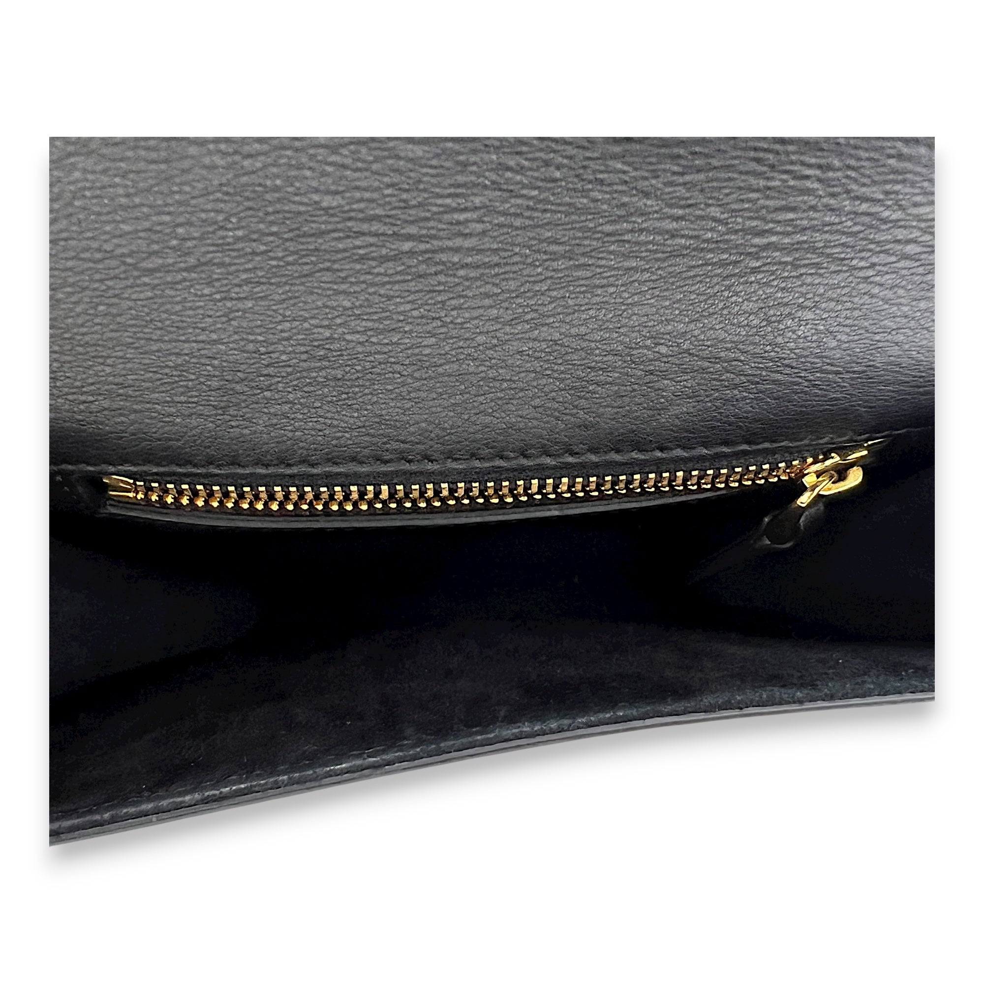 Cest Dior Crossbody Bag Black in Calfskin, Gold hardware