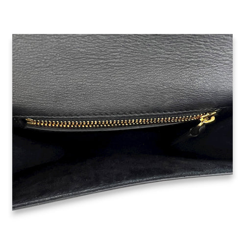 Cest Dior Crossbody Bag Black in Calfskin, Gold hardware