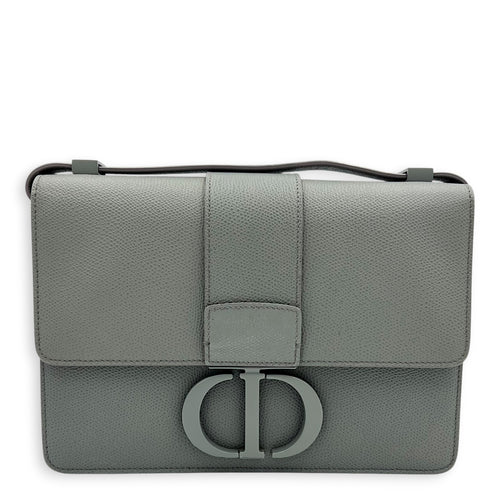 30 Montaigne Grey Crossbody Bag in Calfskin, Grey hardware