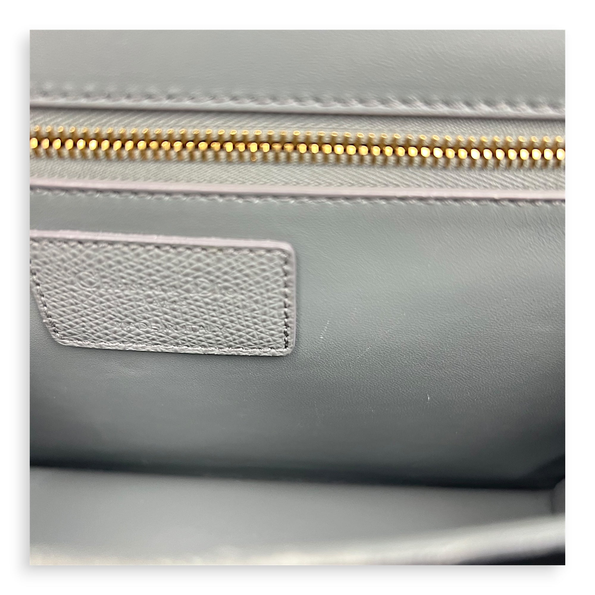 30 Montaigne Grey Crossbody Bag in Calfskin, Grey hardware