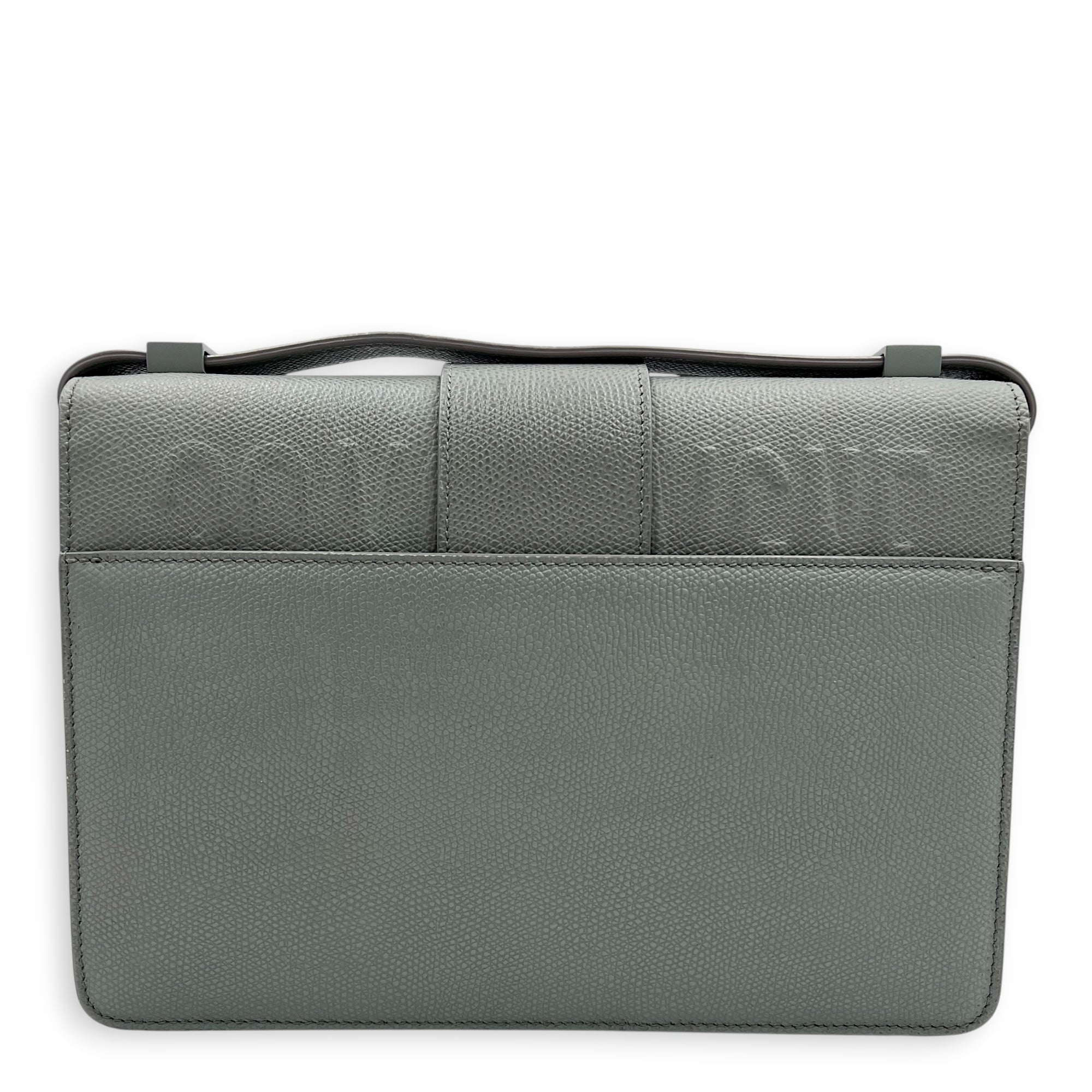 30 Montaigne Grey Crossbody Bag in Calfskin, Grey hardware