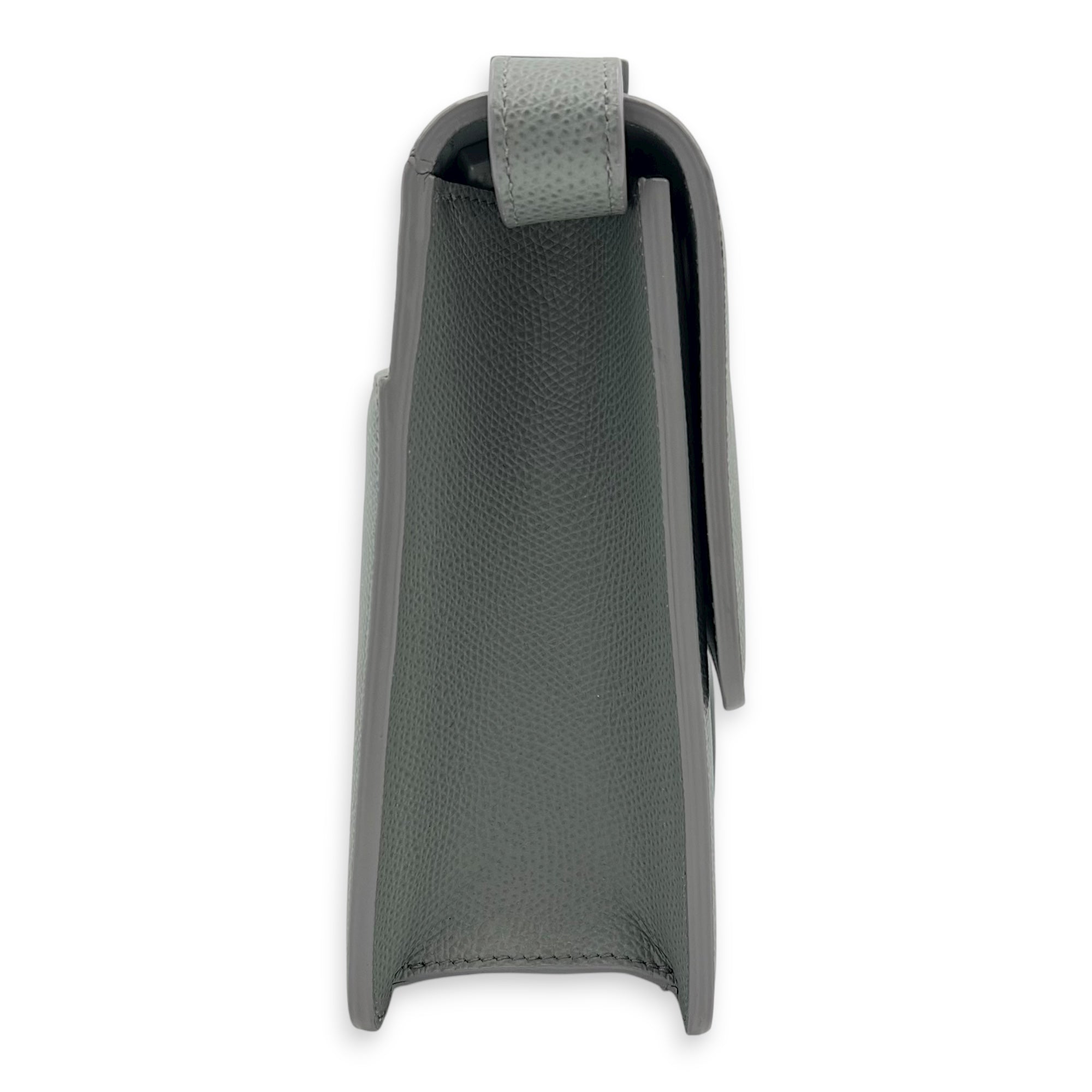 30 Montaigne Grey Crossbody Bag in Calfskin, Grey hardware