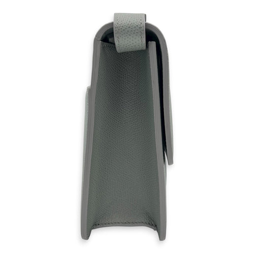 30 Montaigne Grey Crossbody Bag in Calfskin, Grey hardware