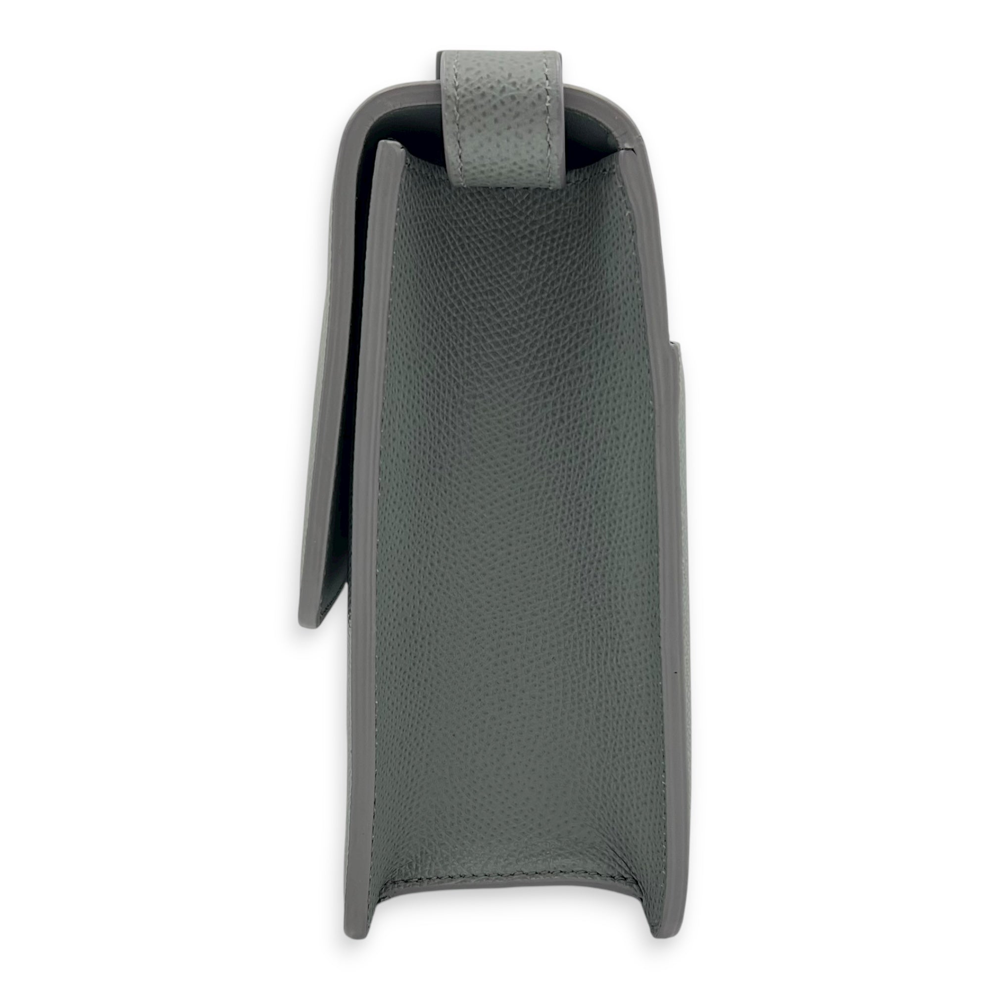 30 Montaigne Grey Crossbody Bag in Calfskin, Grey hardware