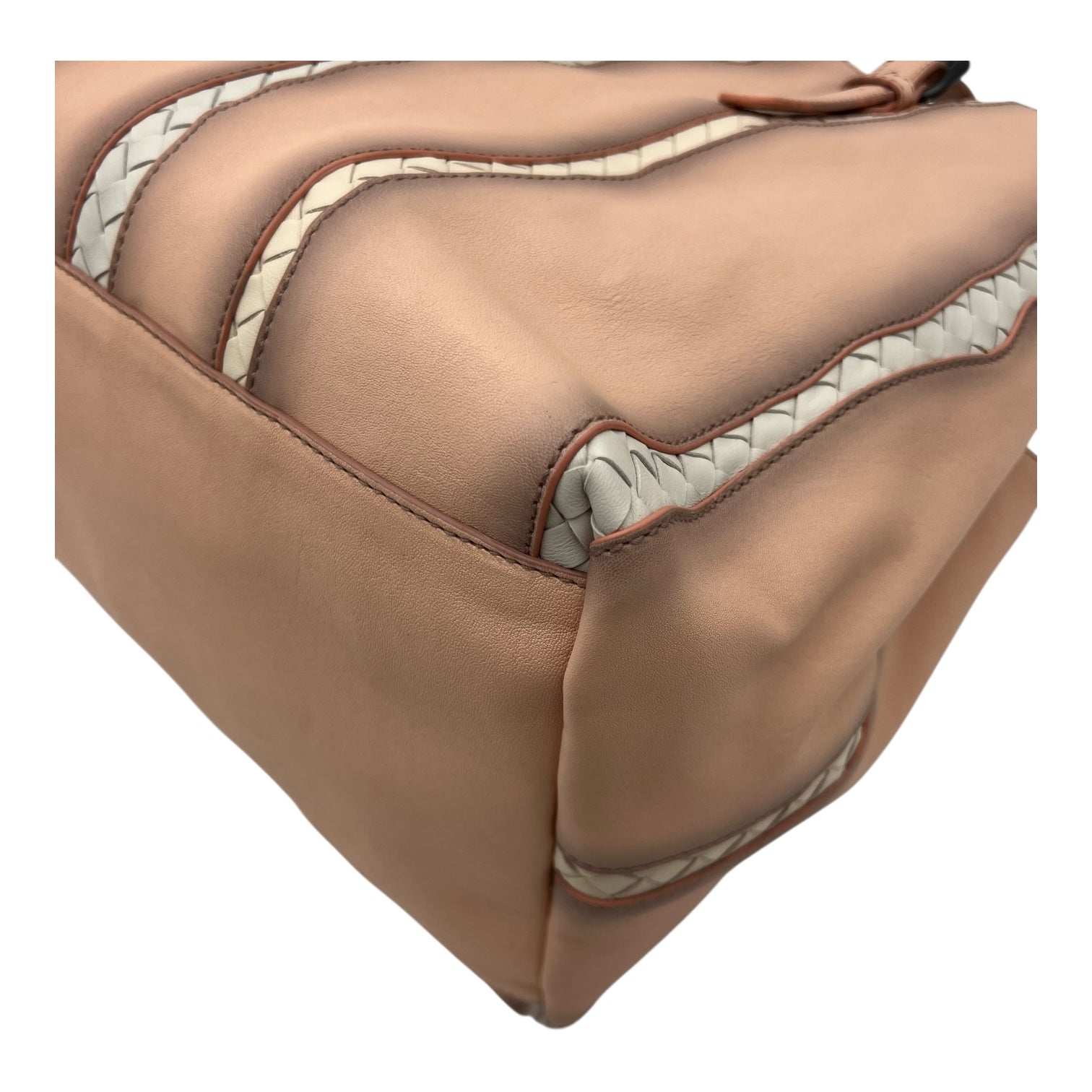 Intrecciato Glimmer Flamingo Tote Bag in Calfskin, Ruthenium hardware