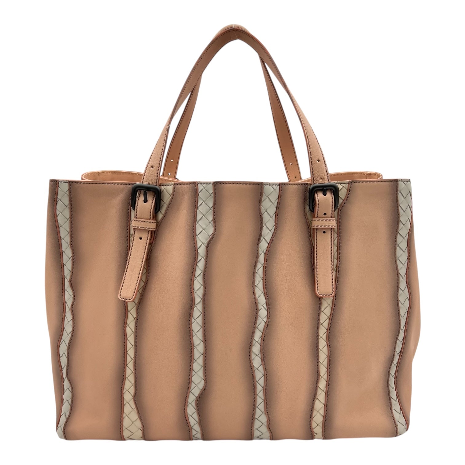 Intrecciato Glimmer Flamingo Tote Bag in Calfskin, Ruthenium hardware
