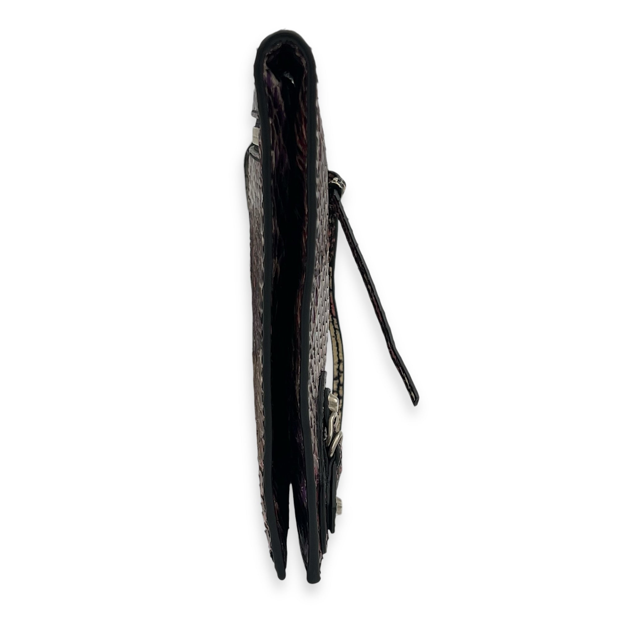 Motorcycle  Clutch Multi-colour in Python Leather, Silver hardware