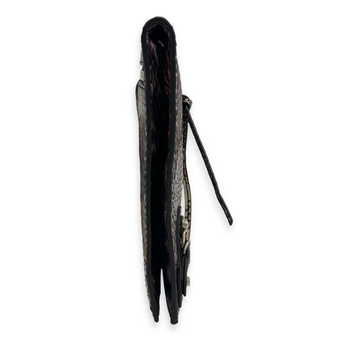 Motorcycle  Clutch Multi-colour in Python Leather, Silver hardware