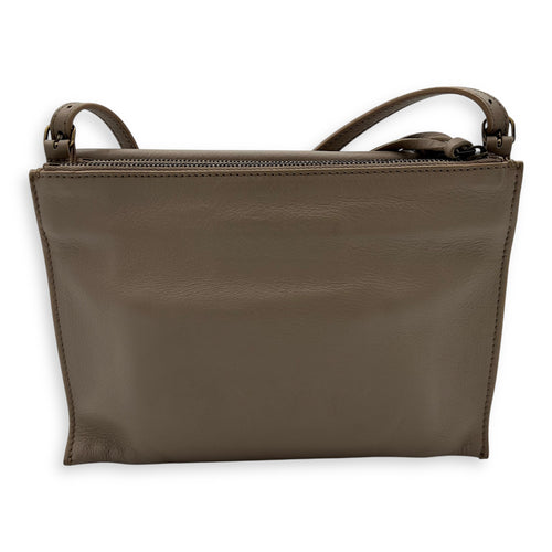 Papier Triple  Crossbody Bag Beige in Calfskin, Ruthenium hardware