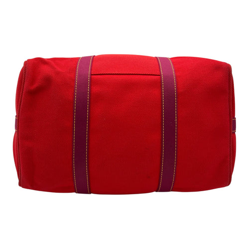 Antigua Sac Weekend Boston Duffle Bag Red in Canvas, Gold hardware