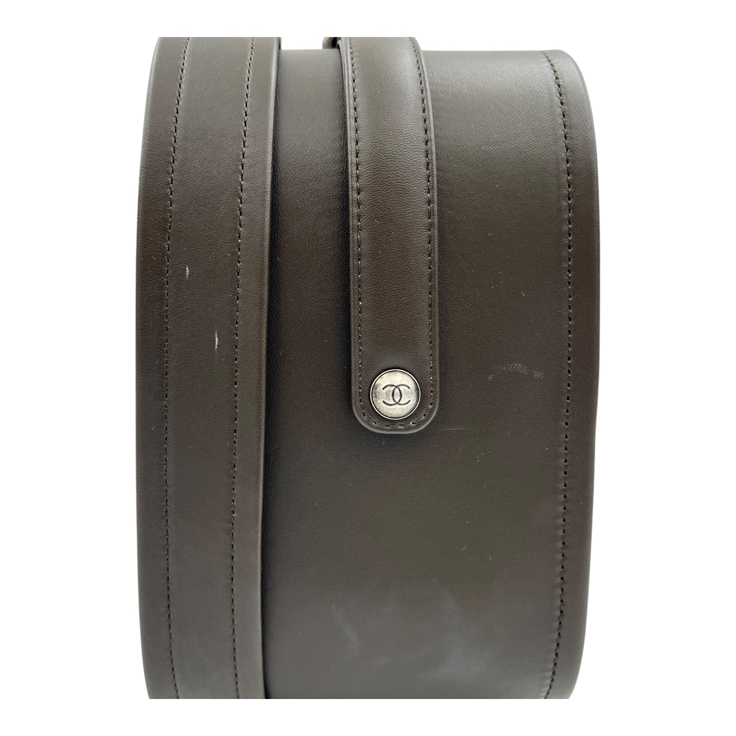 2015 FW Paris-Salzburg Embroidered Vanity Case Brown in Lambskin, Ruthenium hardware