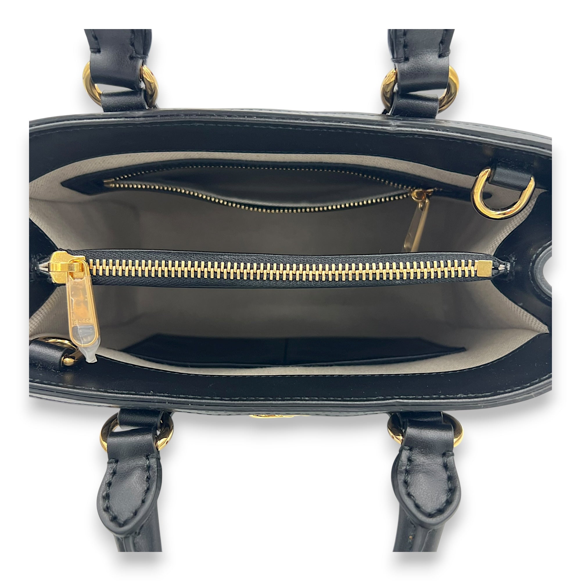 Matelassé Tote Bag Small Black in Calfskin, Gold hardware