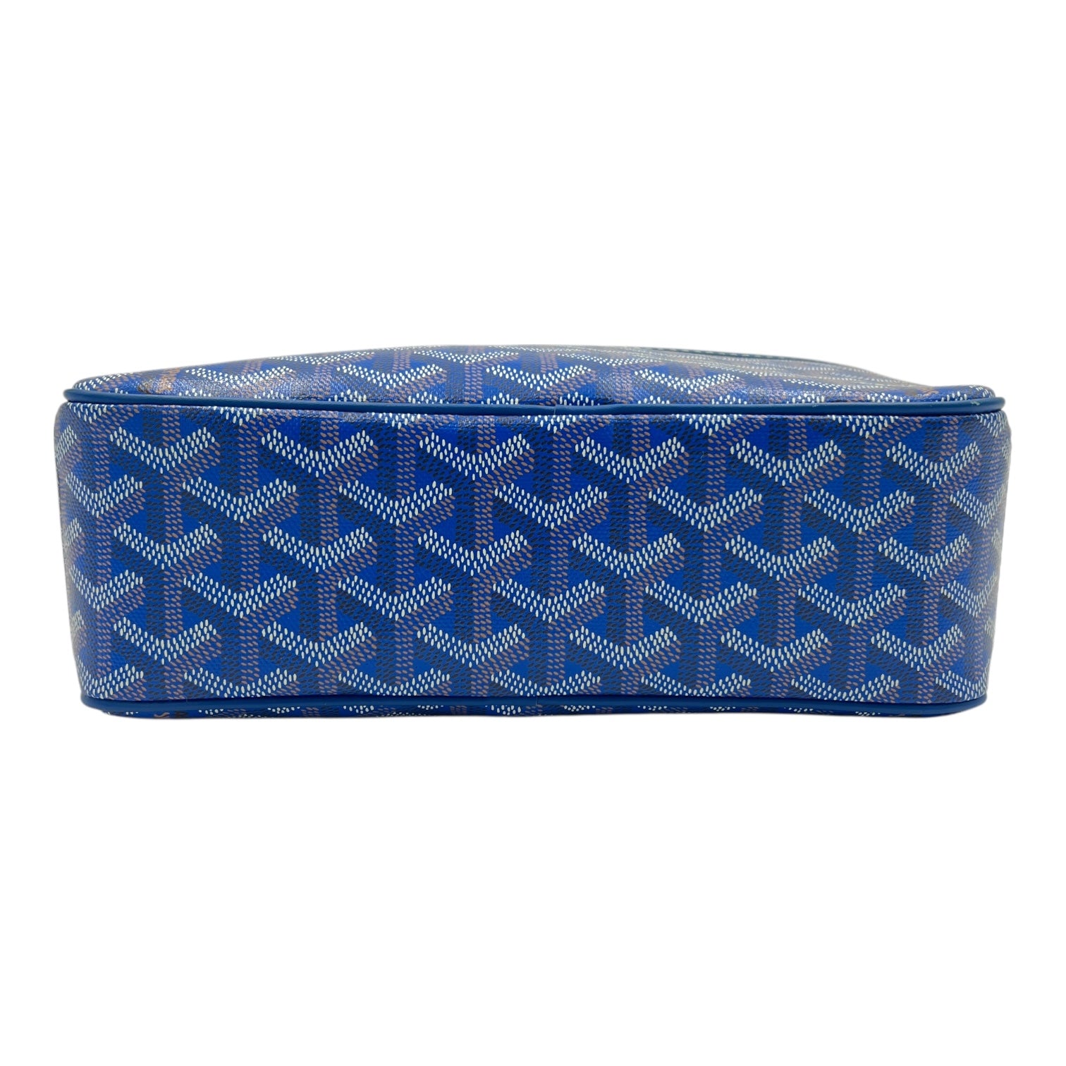 Cap Vert Messenger Blue in Coated Canvas, Silver hardware