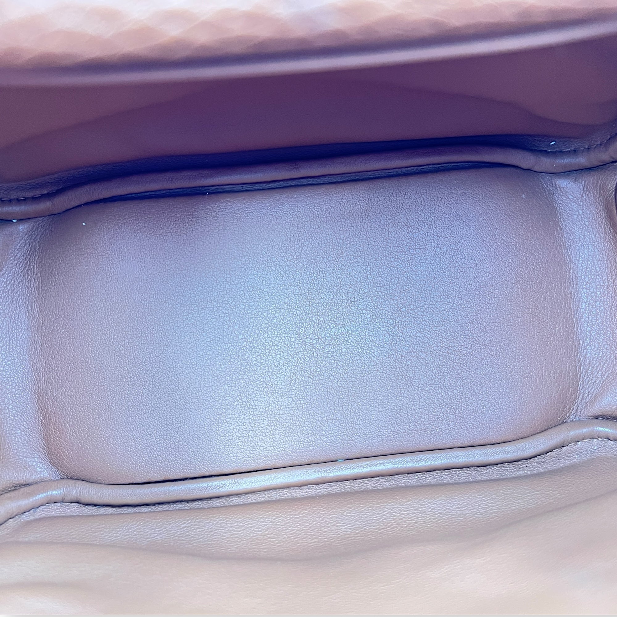 Lindy Mini Gold Shoulder Bag in Clemence, Gold hardware