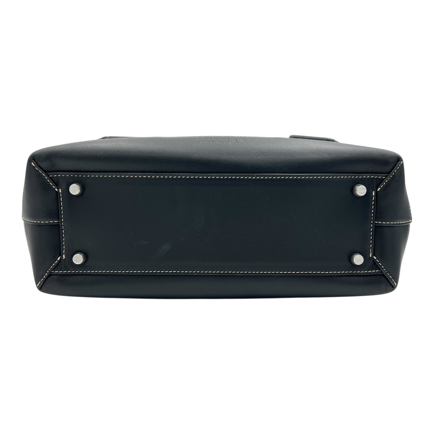 Arco Shoulder Bag Black in Calfskin, Silver hardware