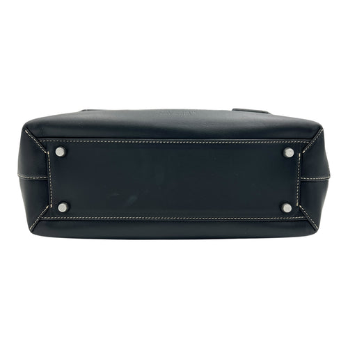Arco Shoulder Bag Black in Calfskin, Silver hardware