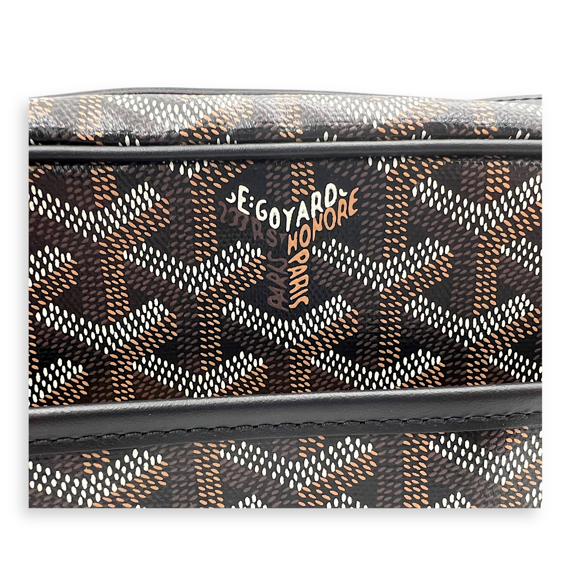 Cap Vert Crossbody Bag Black in Coated Canvas, Silver hardware