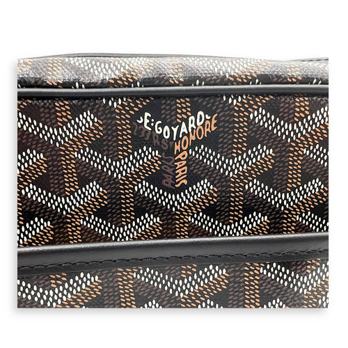 Cap Vert Crossbody Bag Black in Coated Canvas, Silver hardware