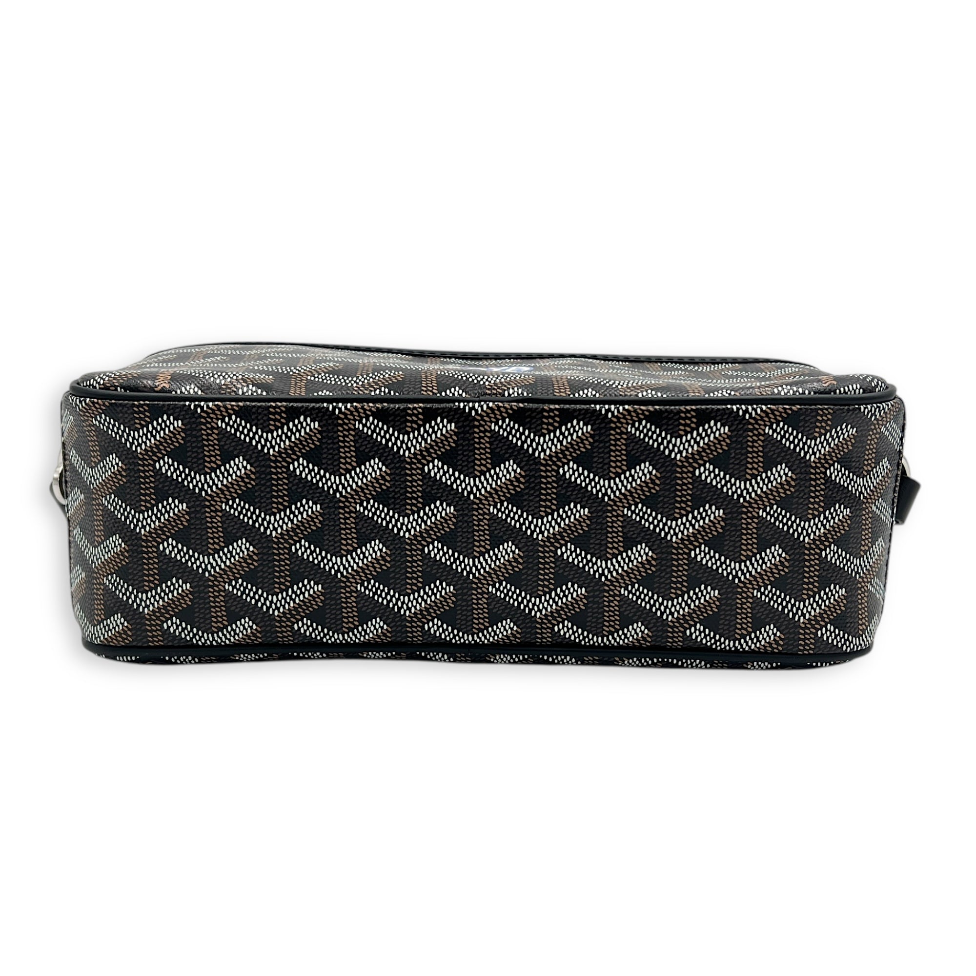 Cap Vert Crossbody Bag Black in Coated Canvas, Silver hardware