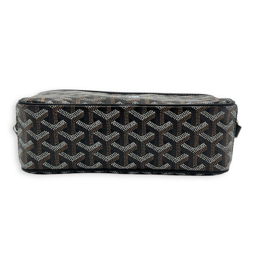 Cap Vert Crossbody Bag Black in Coated Canvas, Silver hardware