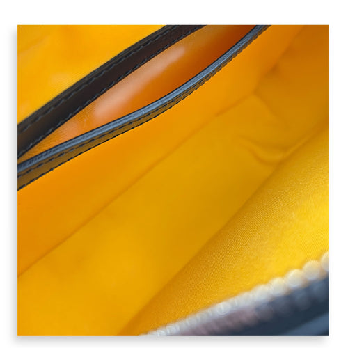 Cap Vert Crossbody Bag Black in Coated Canvas, Silver hardware